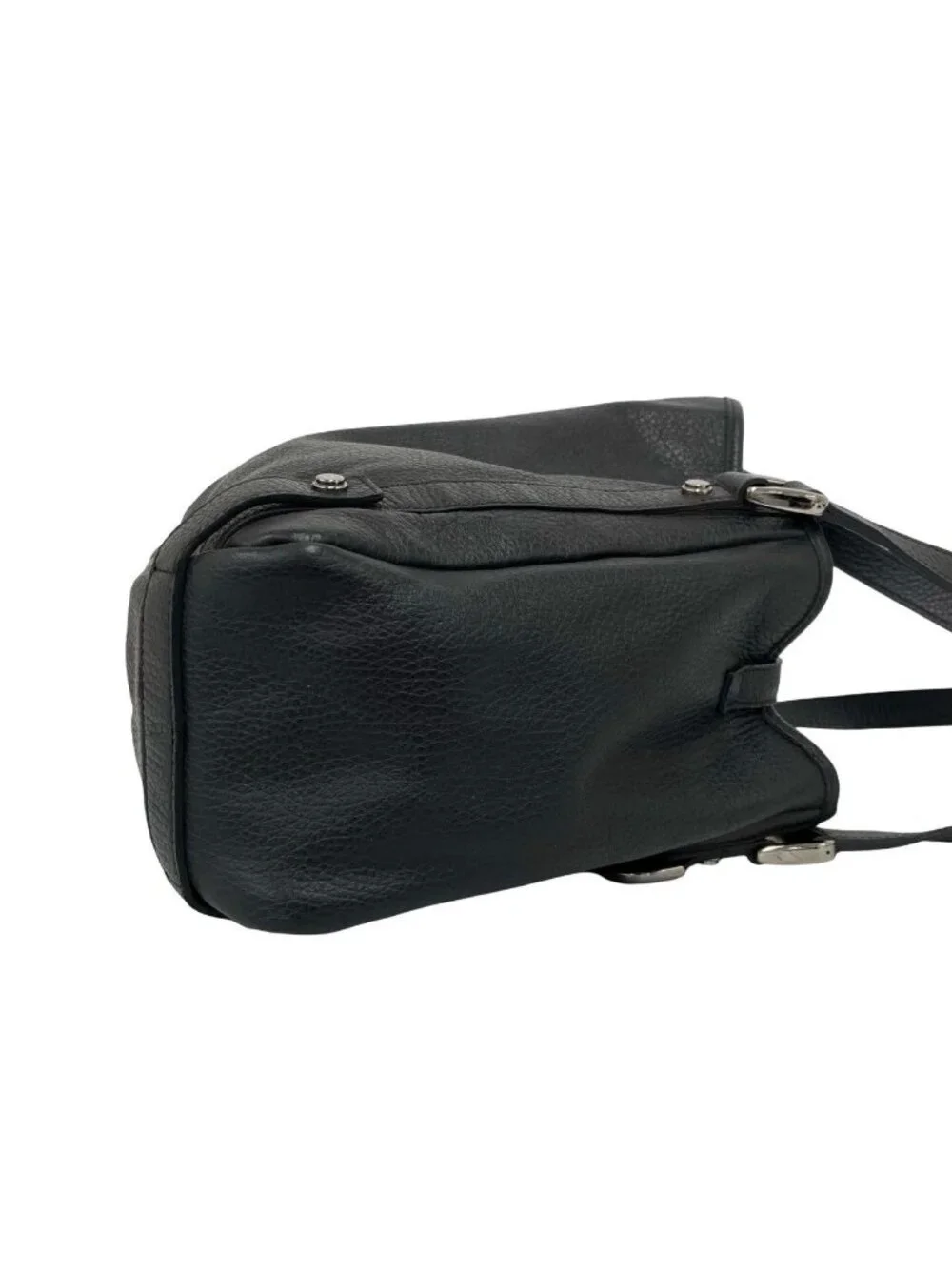 Gucci Log Leather Tote Shoulder Bag Black